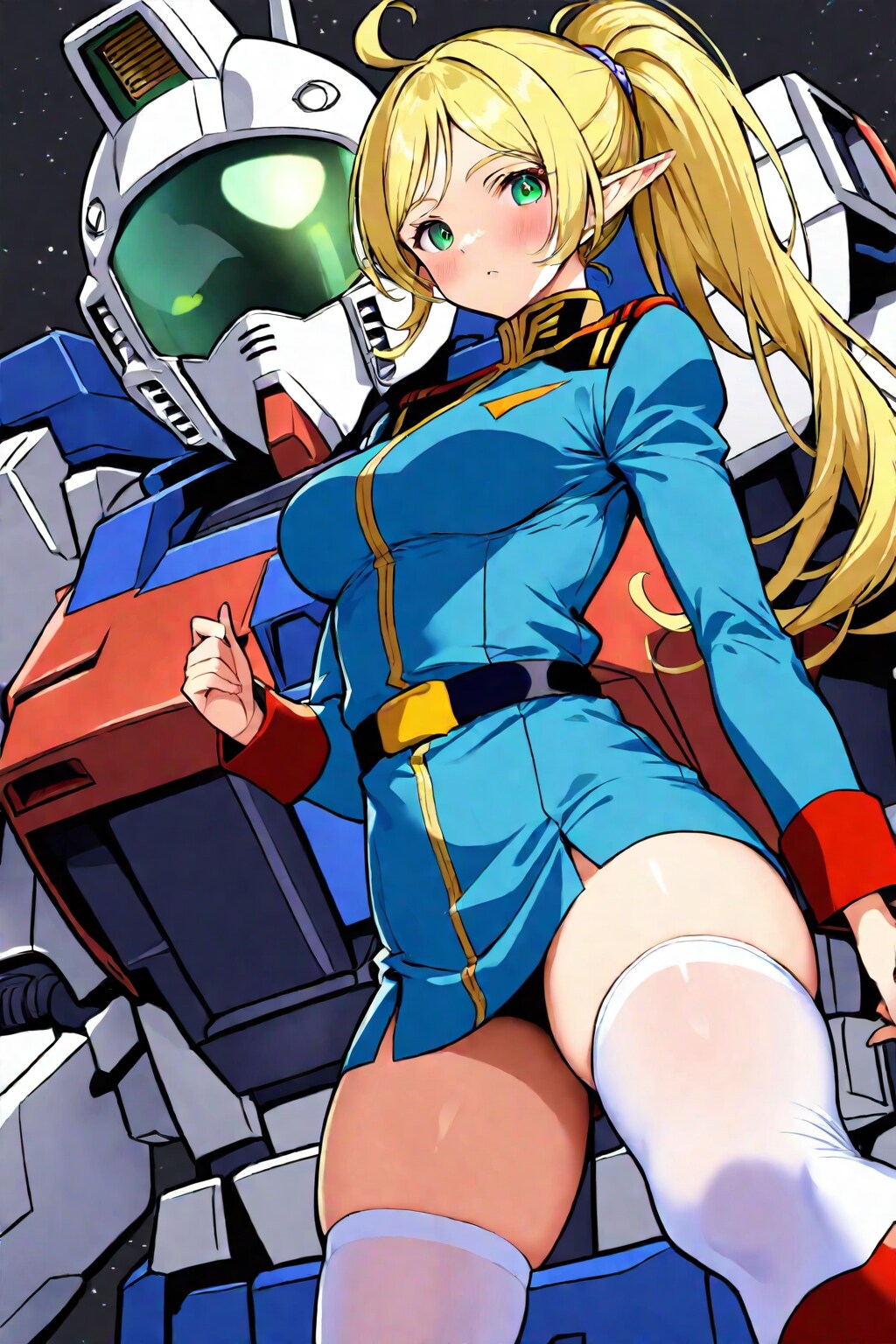 制服とニーハイ(地球連邦軍) | の人気AIイラスト・グラビア