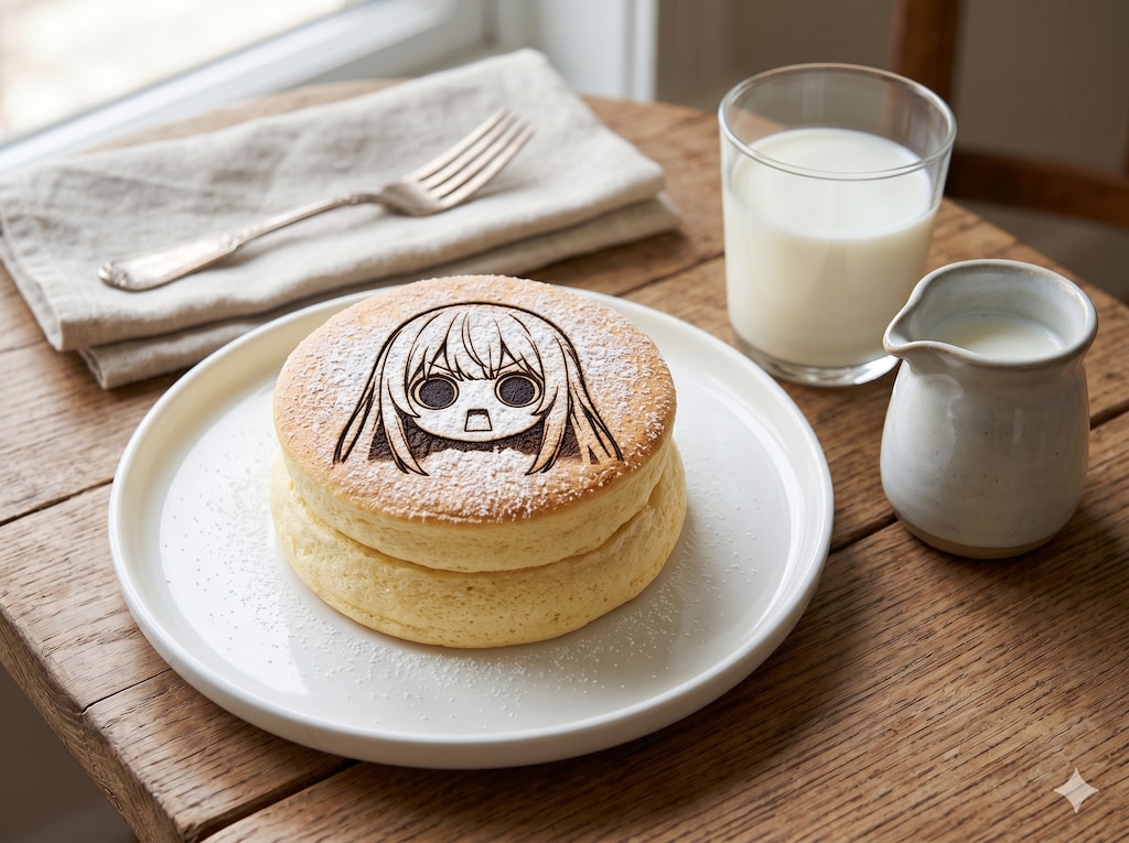 えらいこっちゃ嬢印のスフレと牛乳のセット