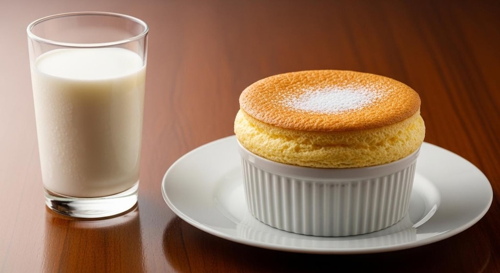 えらいこっちゃ嬢印のスフレと牛乳のセット