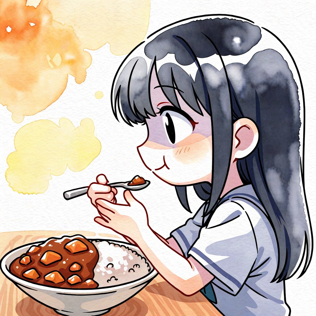 カレーライスガール（横から）