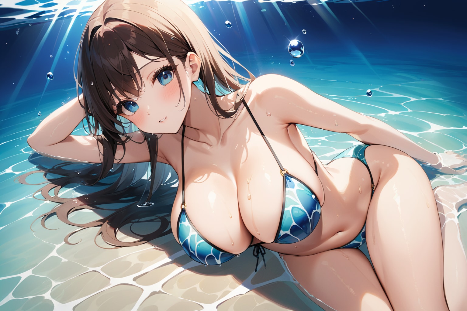 【習作】水着の少女　( ちょっと季節外れ )