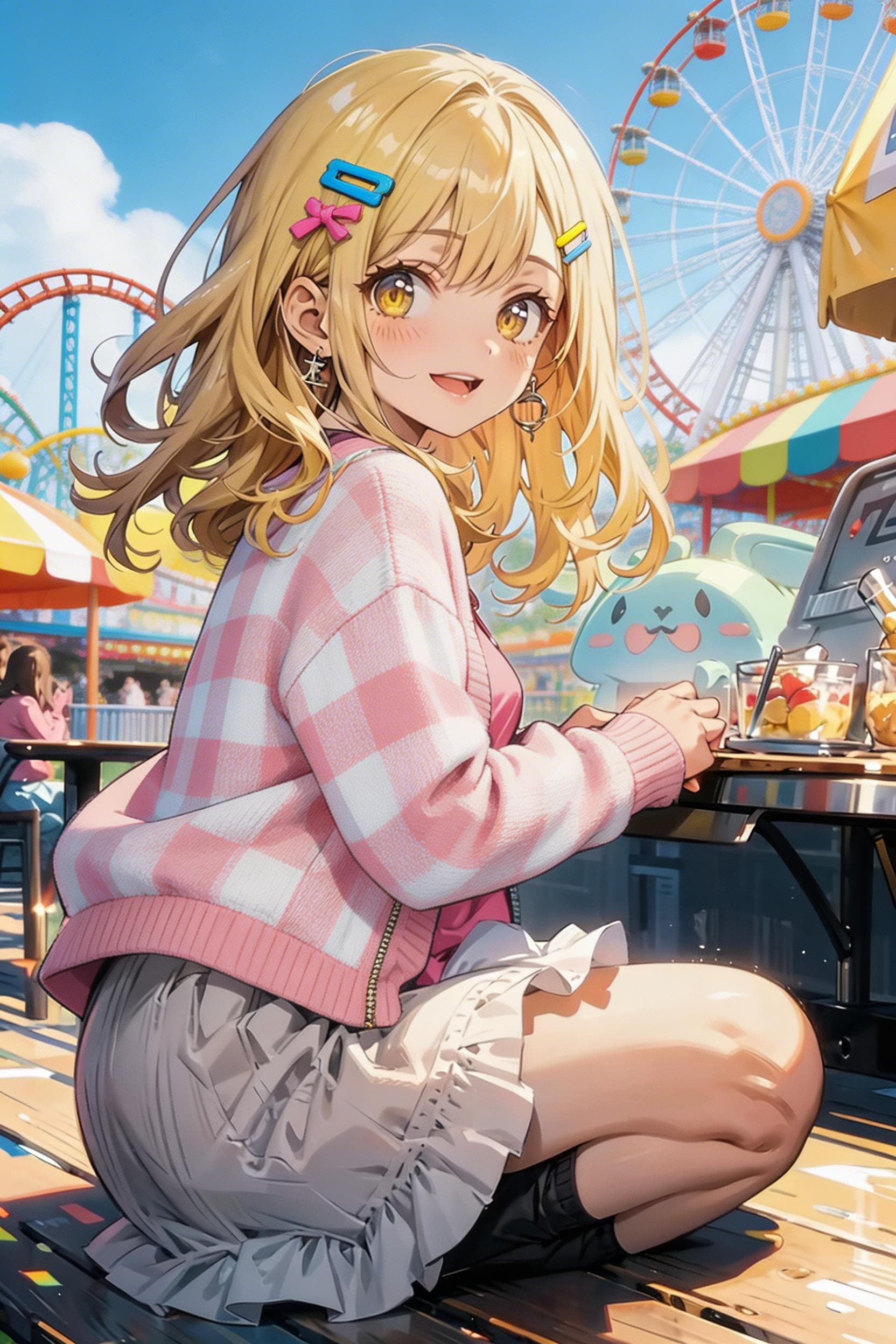 TOPAZ+αで湖夏ちゃん(春色コーデ) | の人気AIイラスト・グラビア