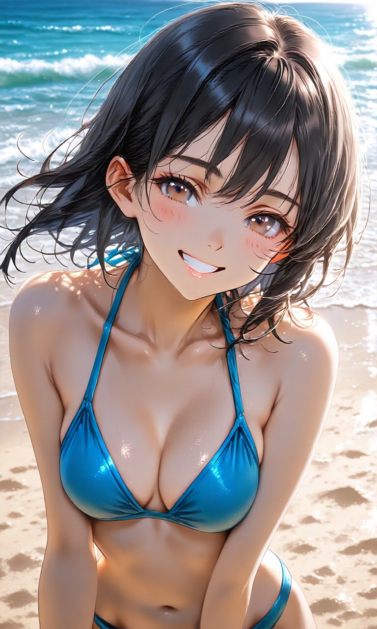 風になびく髪