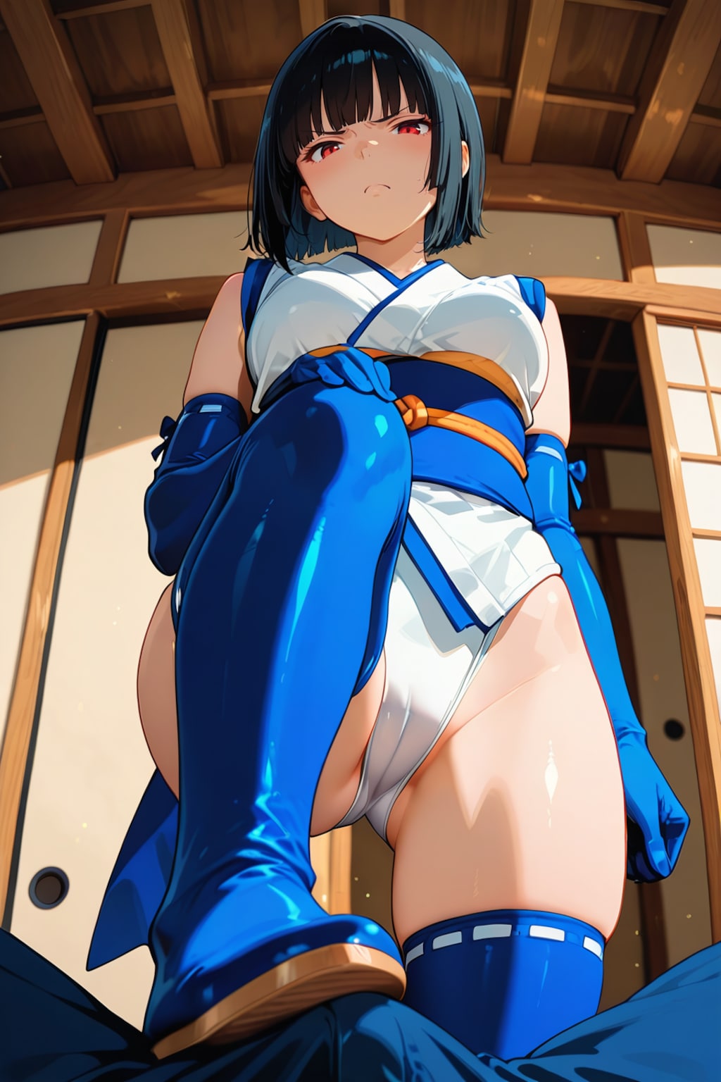 咲成奈那妃、見下ろす