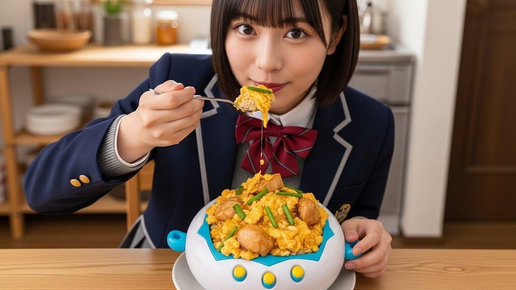 たまごっちの卵とじ丼《食用たまごっち》(動画あり)