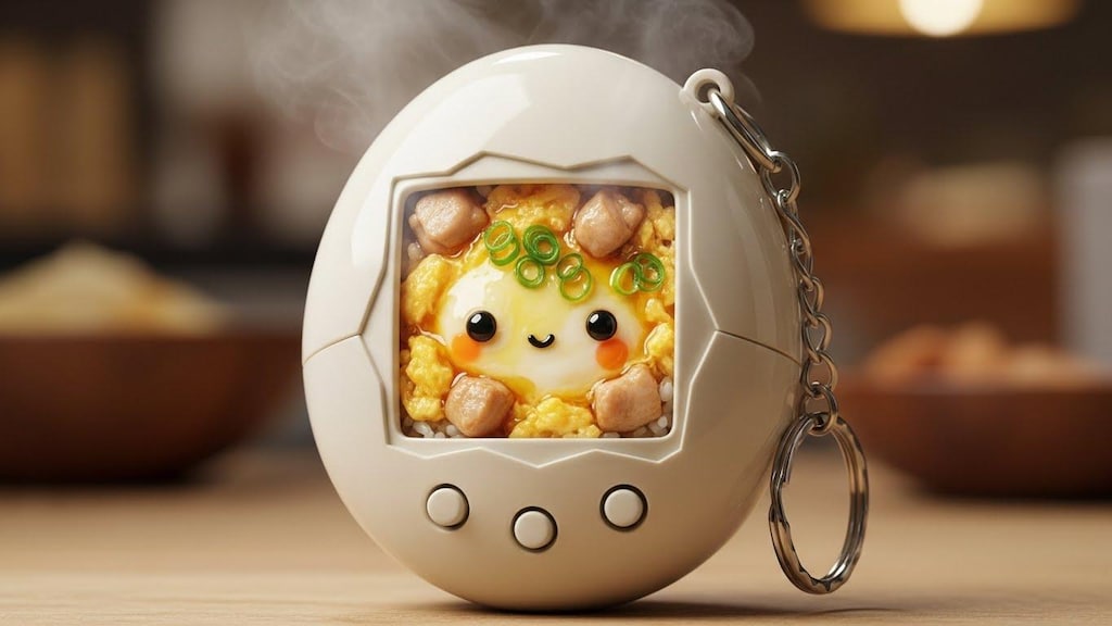 たまごっちの卵とじ丼《食用たまごっち》(動画あり)