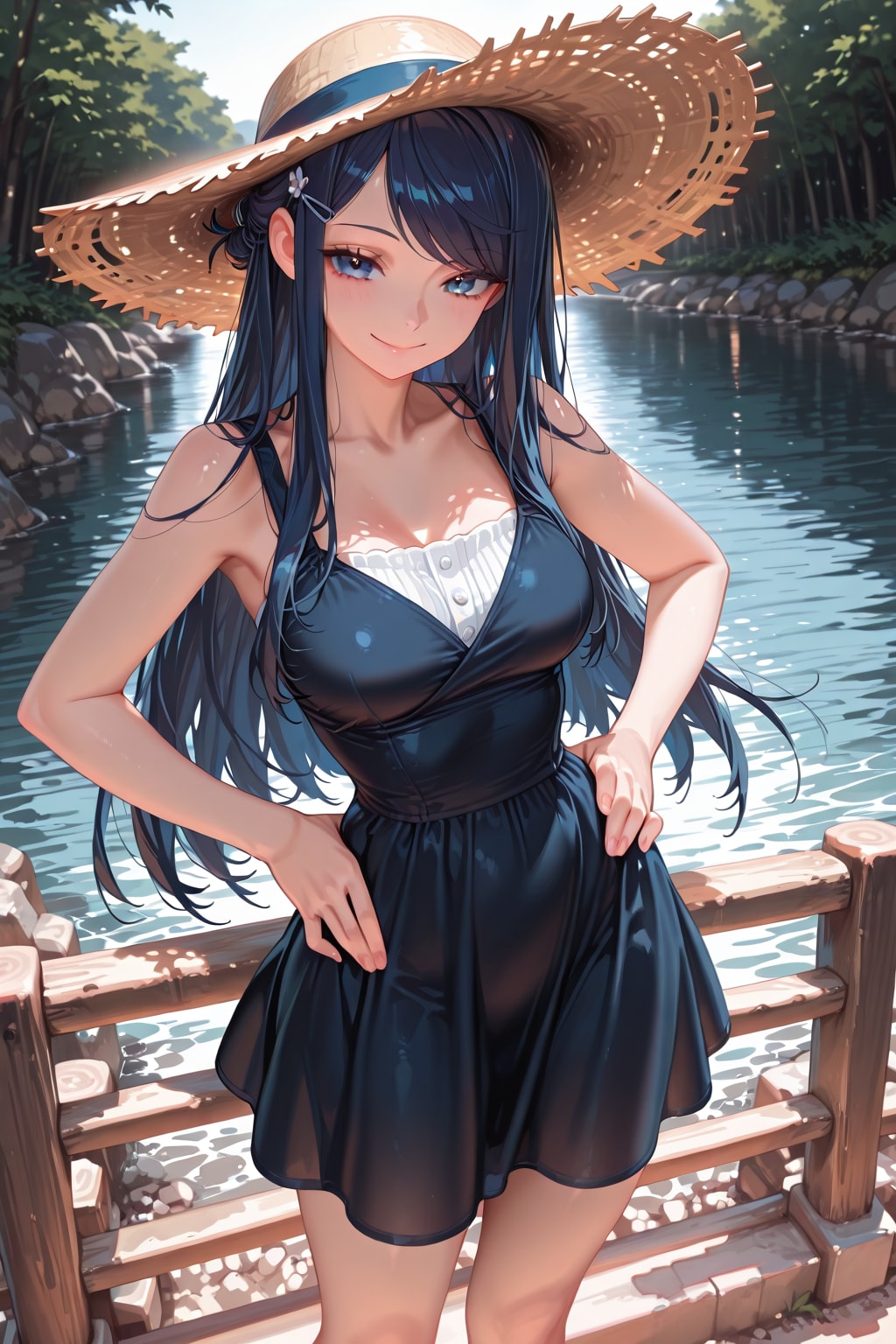 麦わら帽子とワンピ