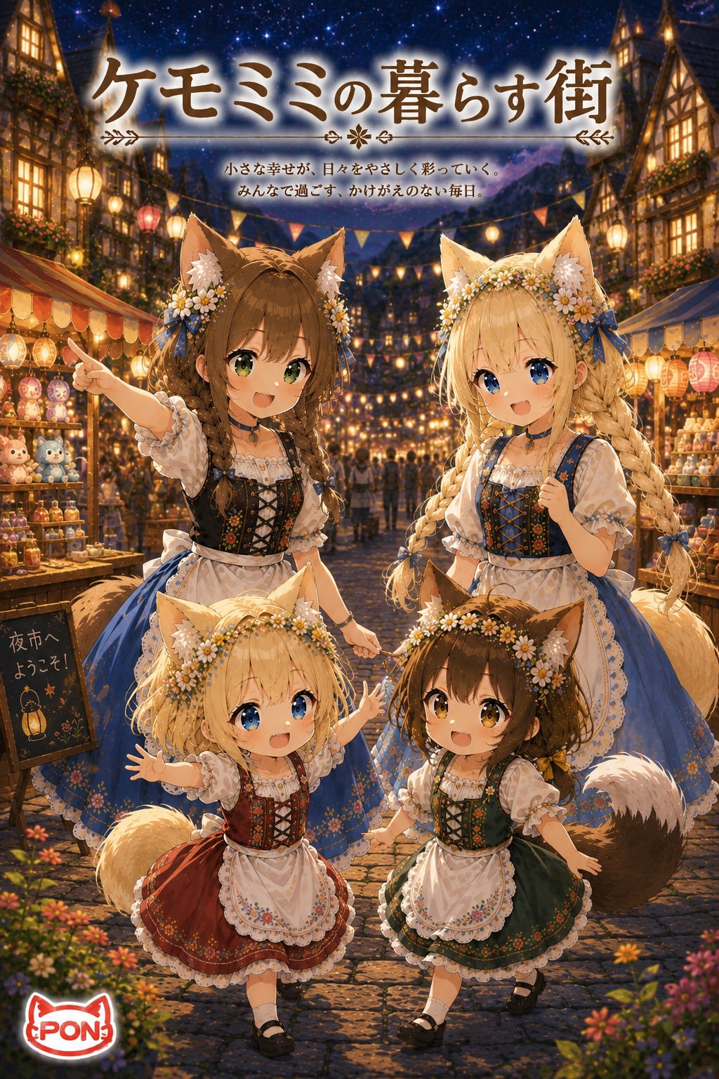 ケモミミの暮らす街 | の人気AIイラスト・グラビア