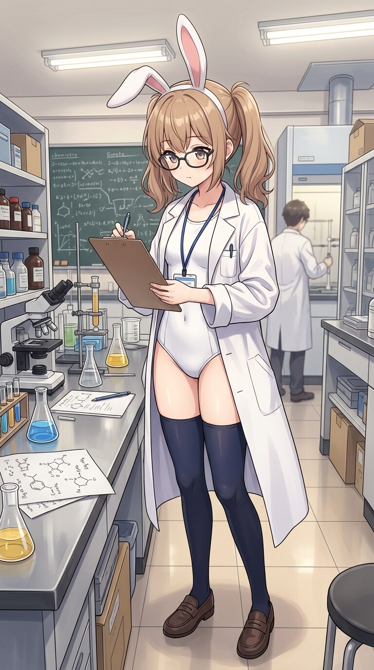 きょうの白スク水うさみみさん