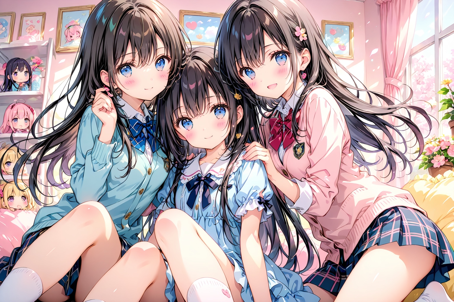 仲良し姉妹(LARIMAR) | の人気AIイラスト・グラビア