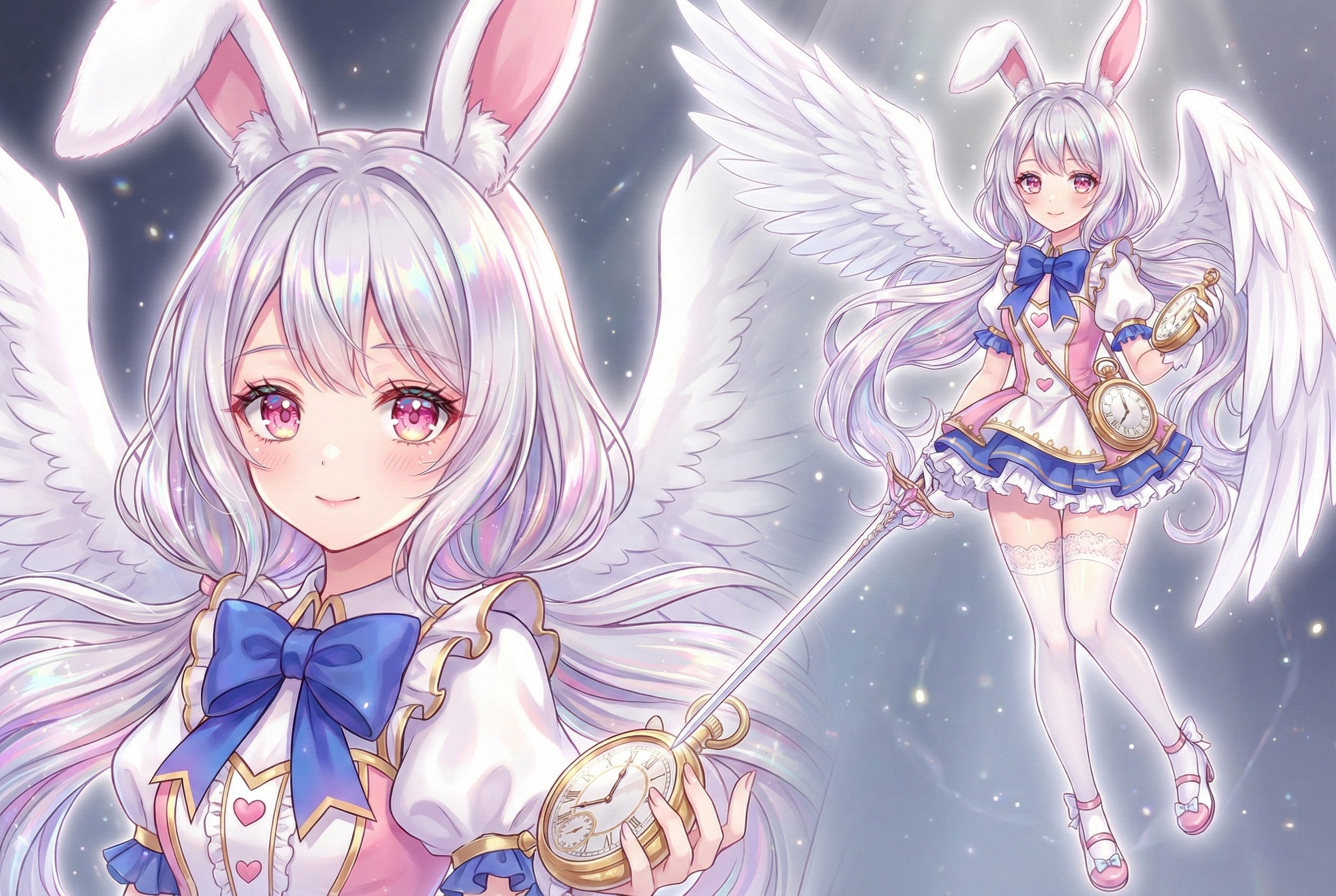 銀兎の時詠み天使 | の人気AIイラスト・グラビア