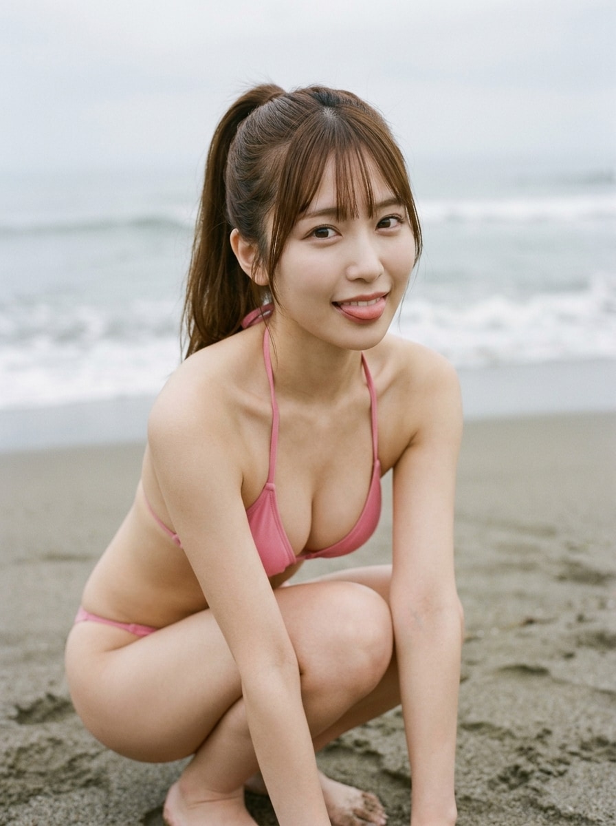 ビキニ、お道化る