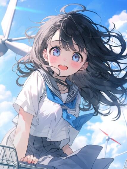 風が強くて気持ちいいね！
