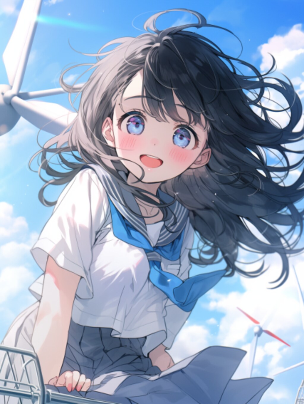 風が強くて気持ちいいね！