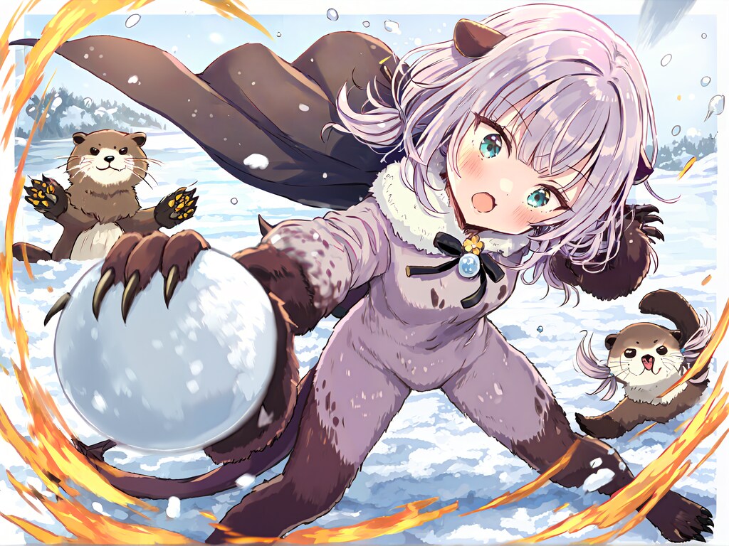 魔王、雪合戦で勝負ですわ！