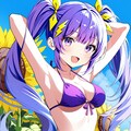 ひまわり畑でグラビア撮影 5枚目