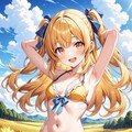 ひまわり畑でグラビア撮影 10枚目