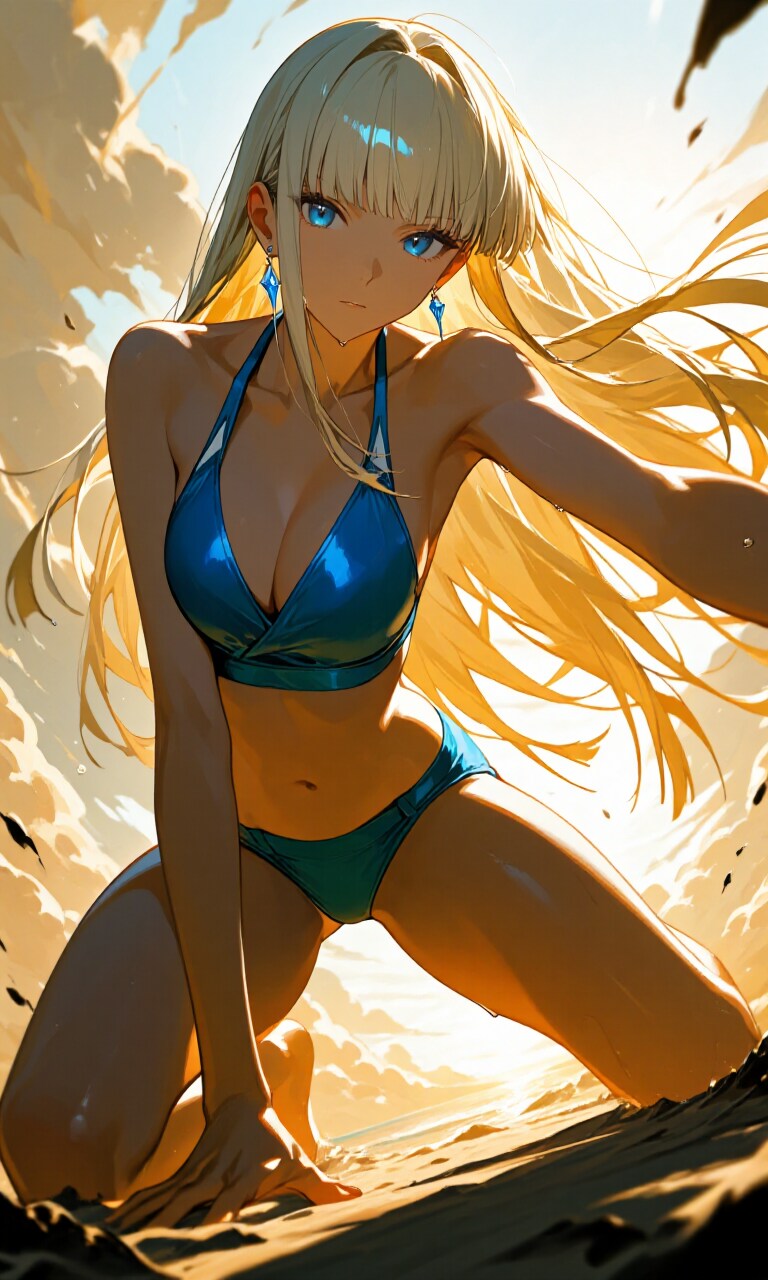 騎士の水着姿