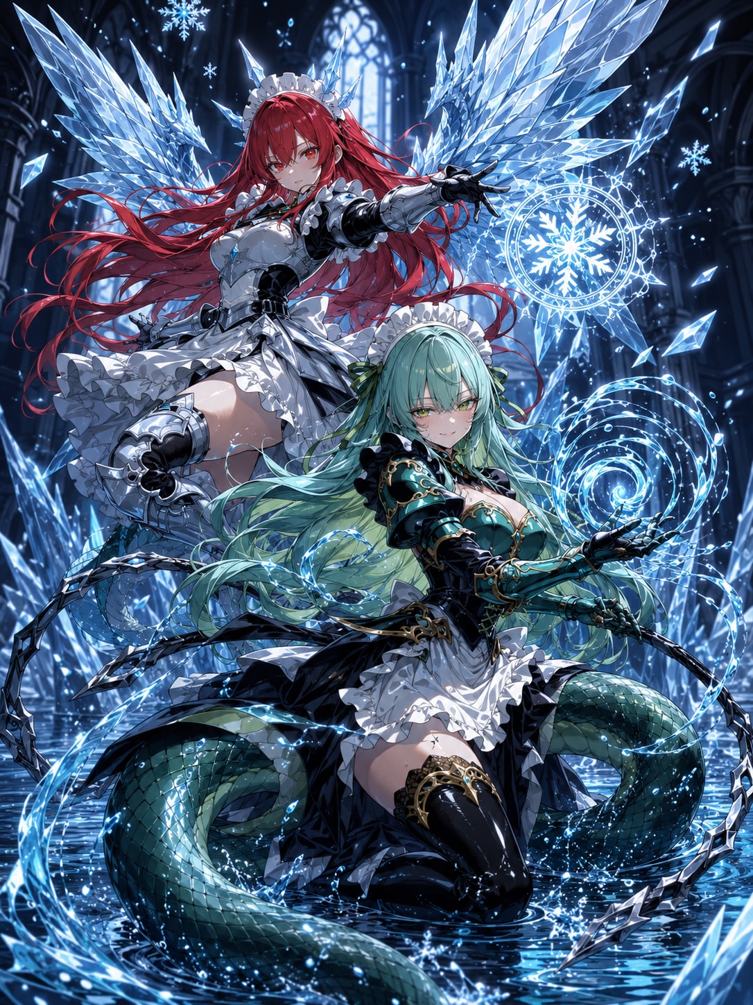 辰（たつ）、巳（へび）十二支アーマーメイド
