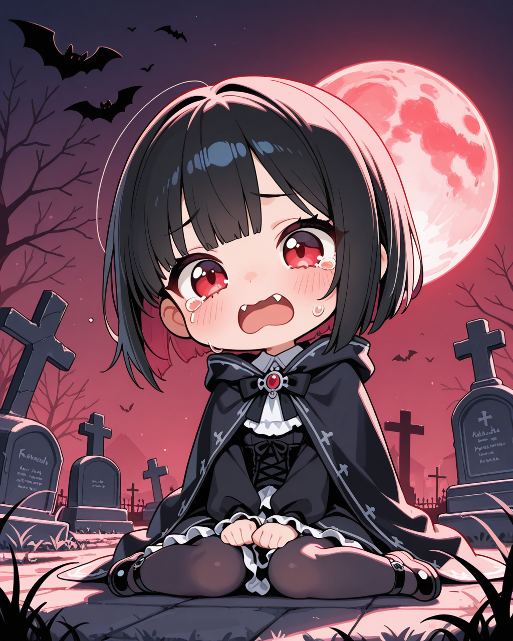 吸血鬼でもちび過ぎると夜が怖くて泣いちゃいます！！