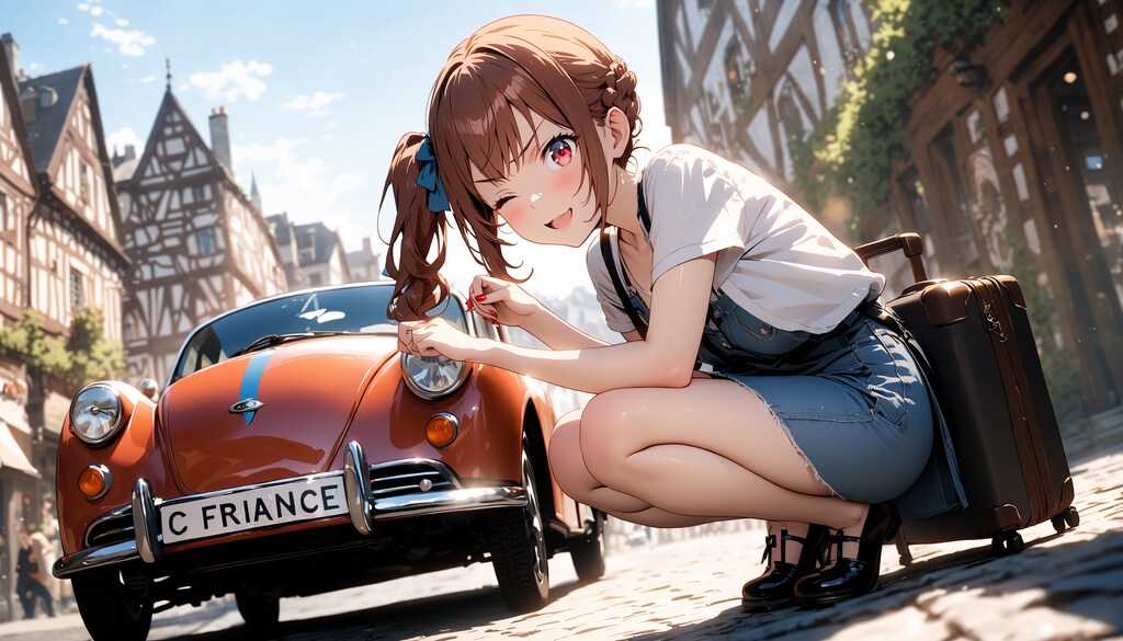 ここは木組みの家と石畳の街とシトロエン