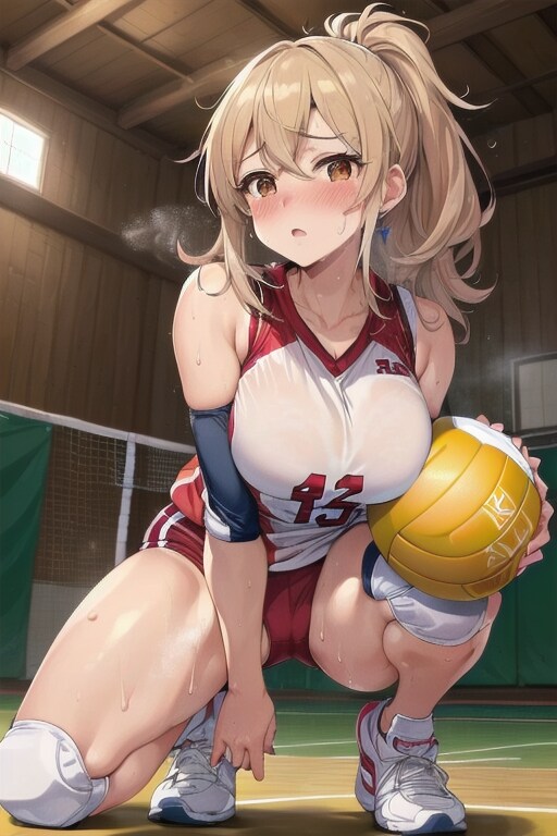 お疲れバレー部員