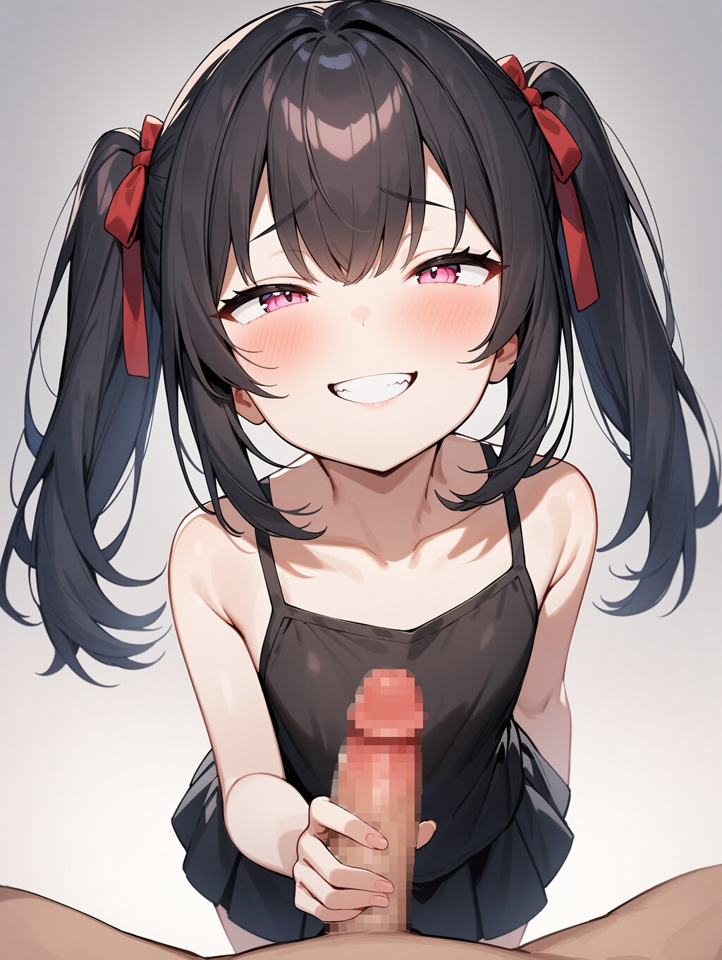 黒髪ツインテール