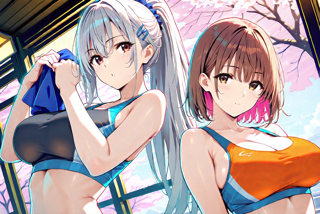 ノノカ＆ミレナのヨガオマケ：桜サプライズ！🌸