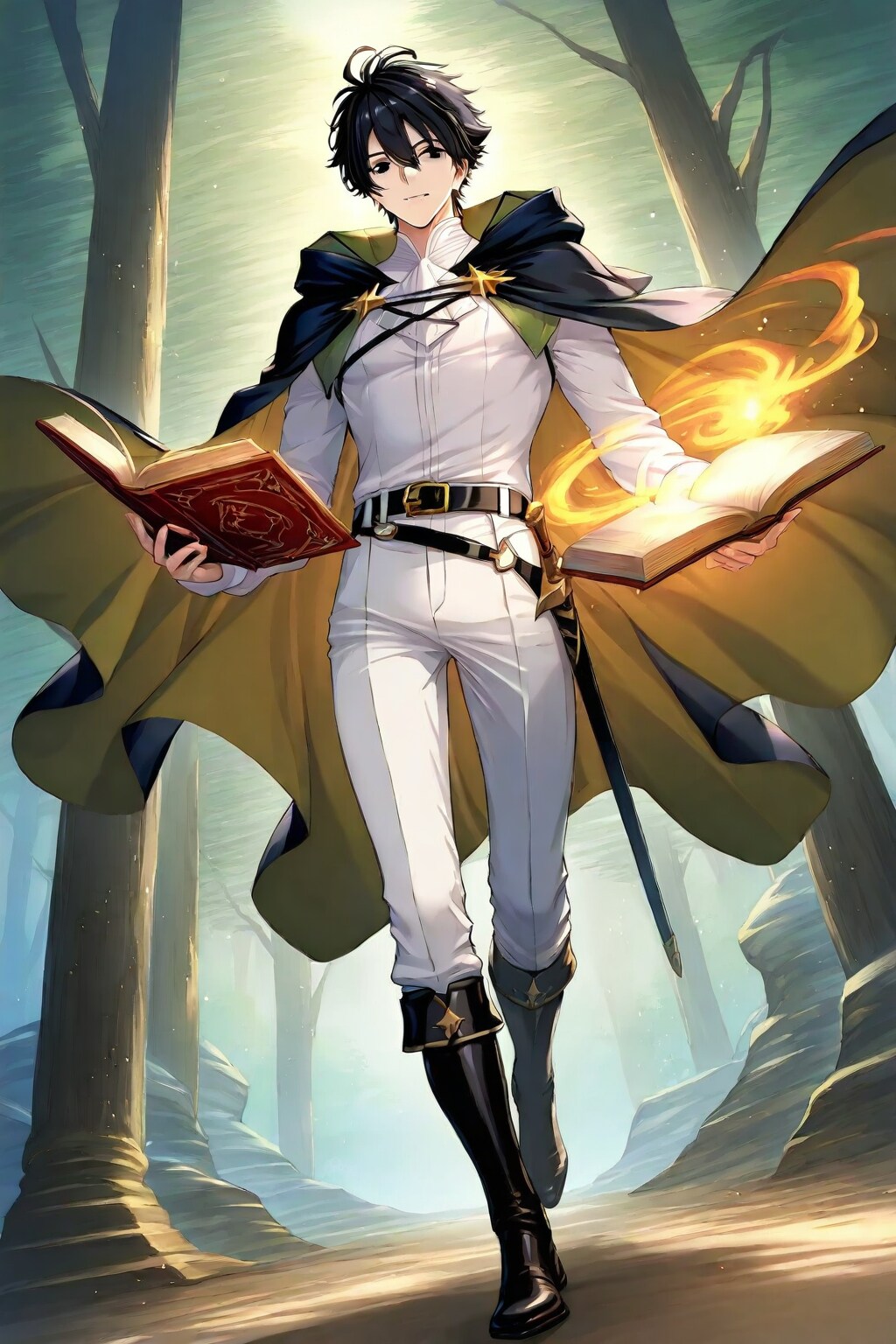 ファンタジーな洞窟地下、大きな男性学者2-3-1-6