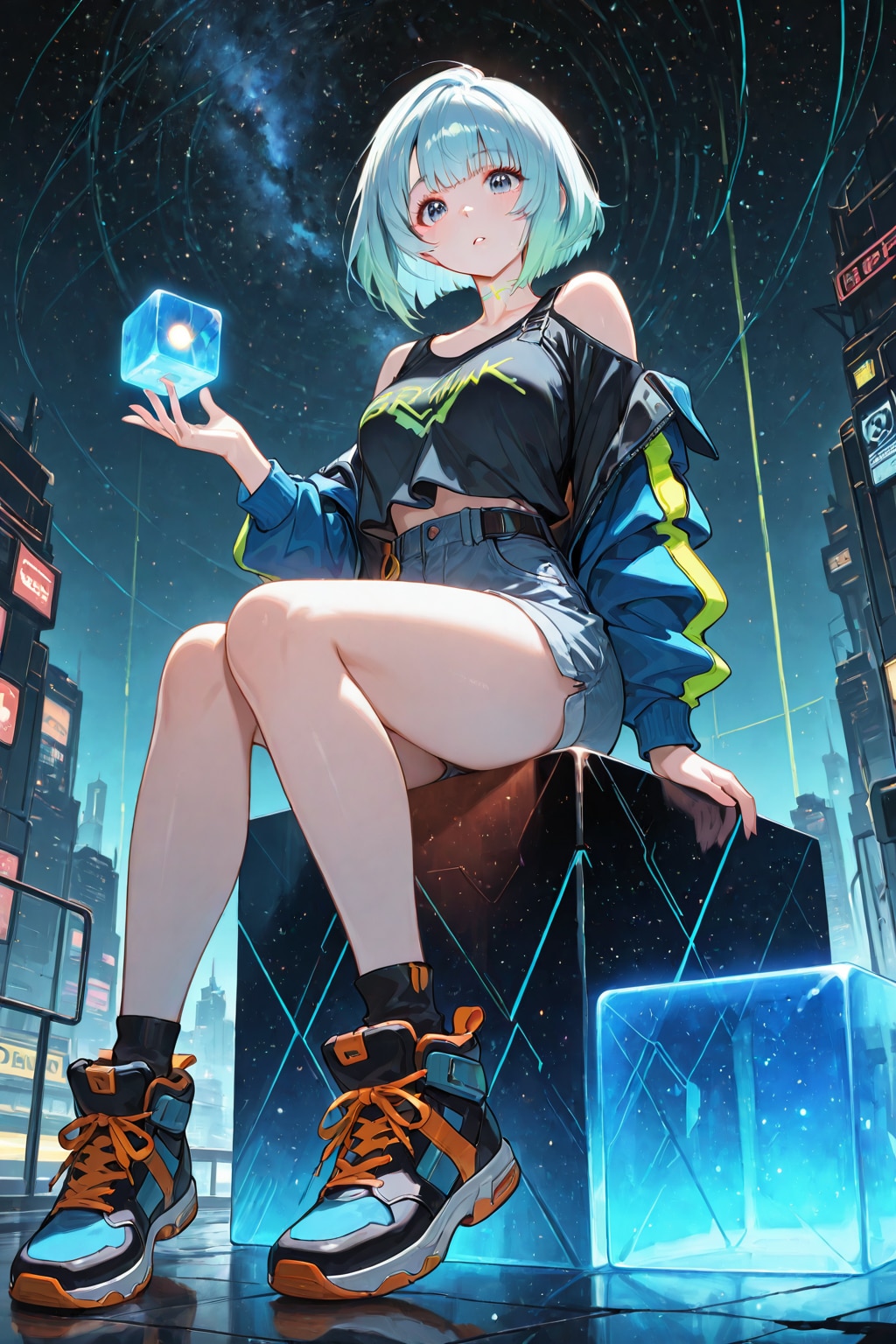 glowing cube