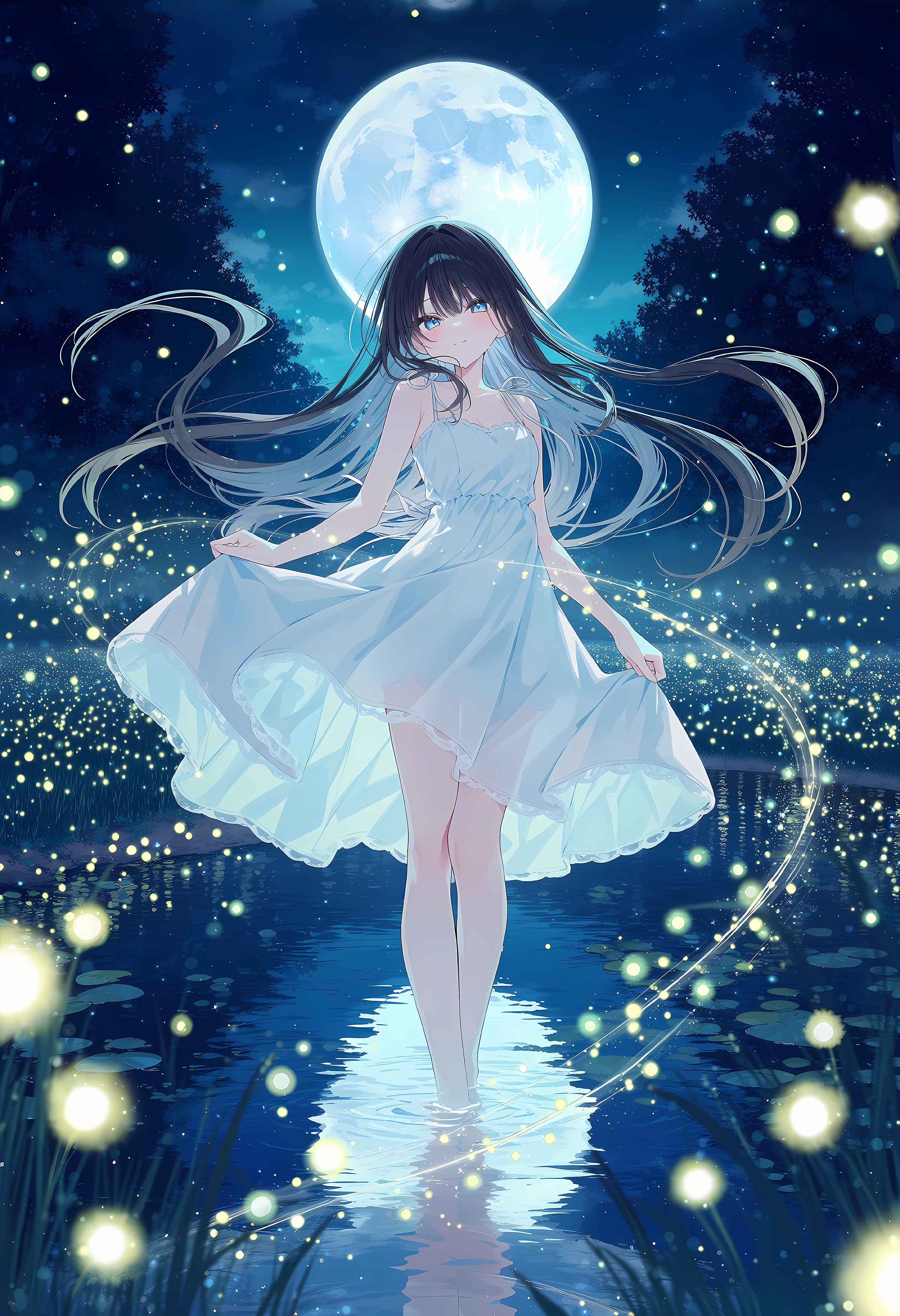 月灯りに舞う