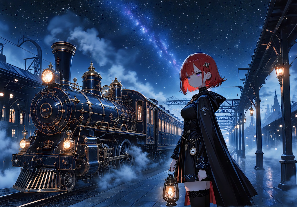星夜に煙る幻想列車