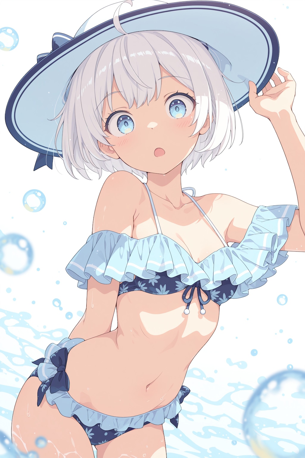 オフショルダーの水着