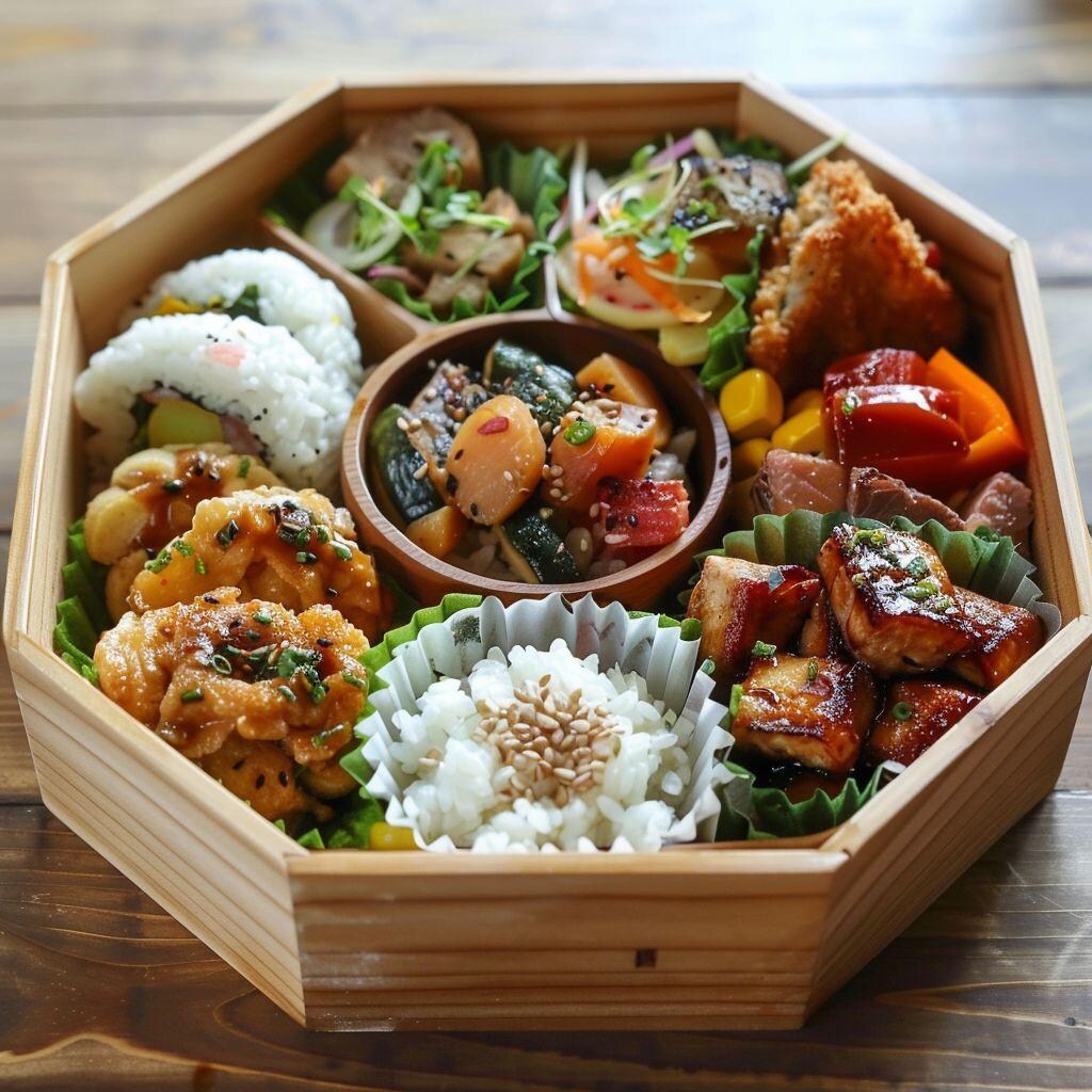 幕の内弁当とキャラ弁