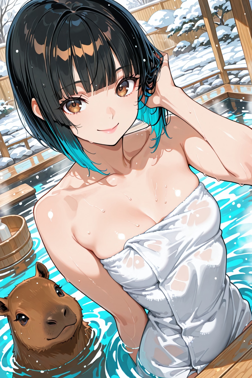 カピバラさんと温泉　その２