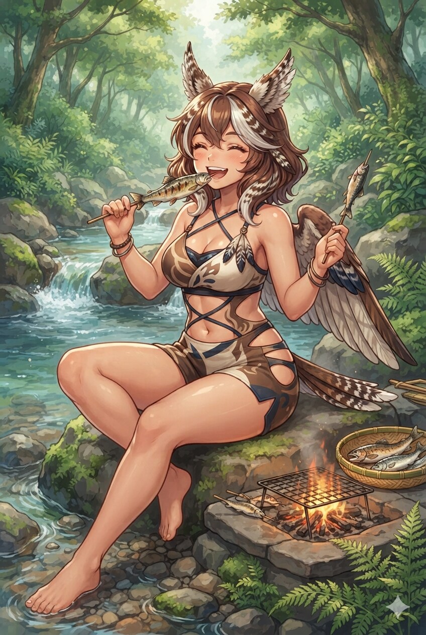 ワライカワセミ擬人化