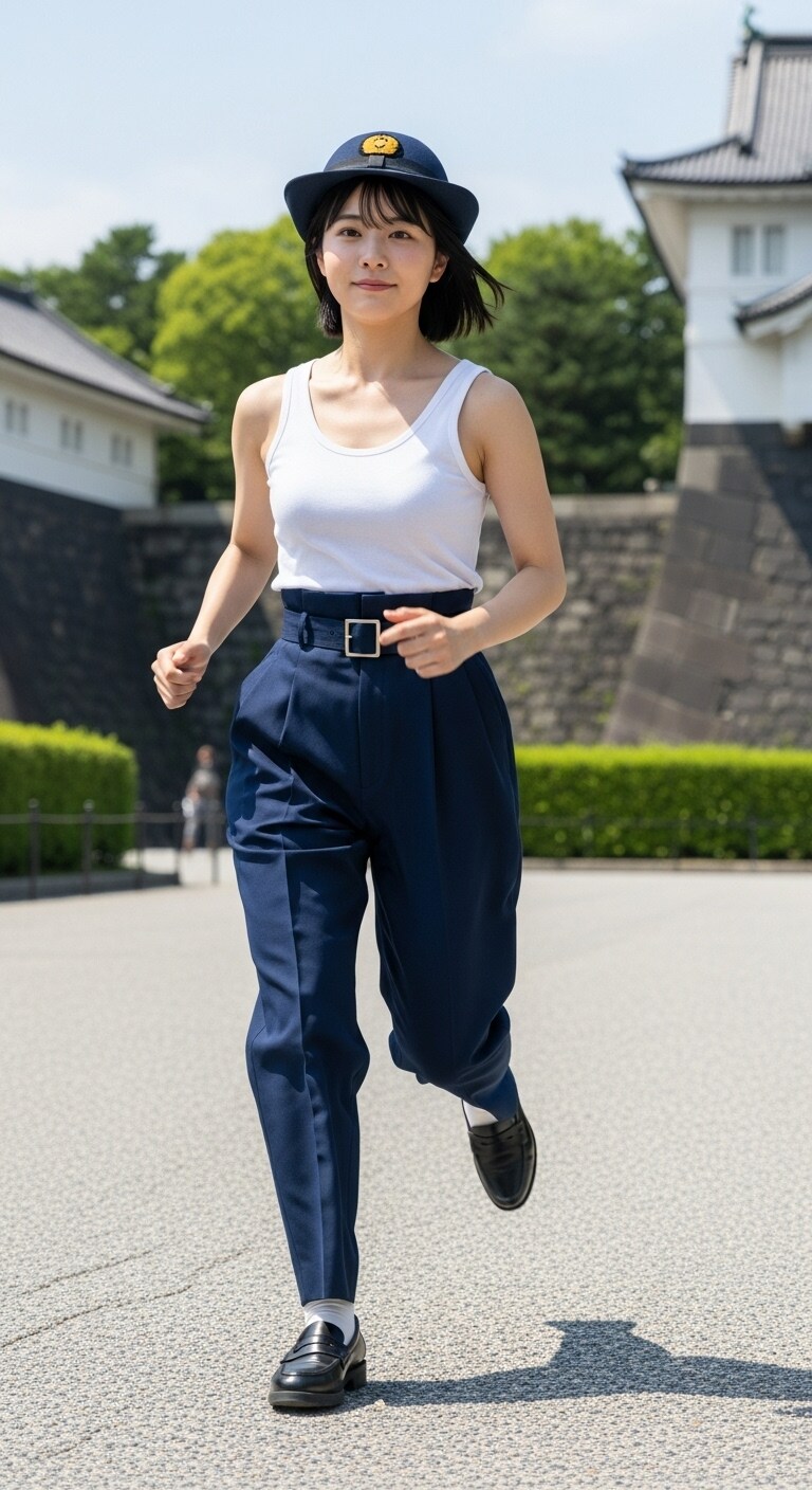 かっこかわいい婦警小網すみれの皇居ランニング