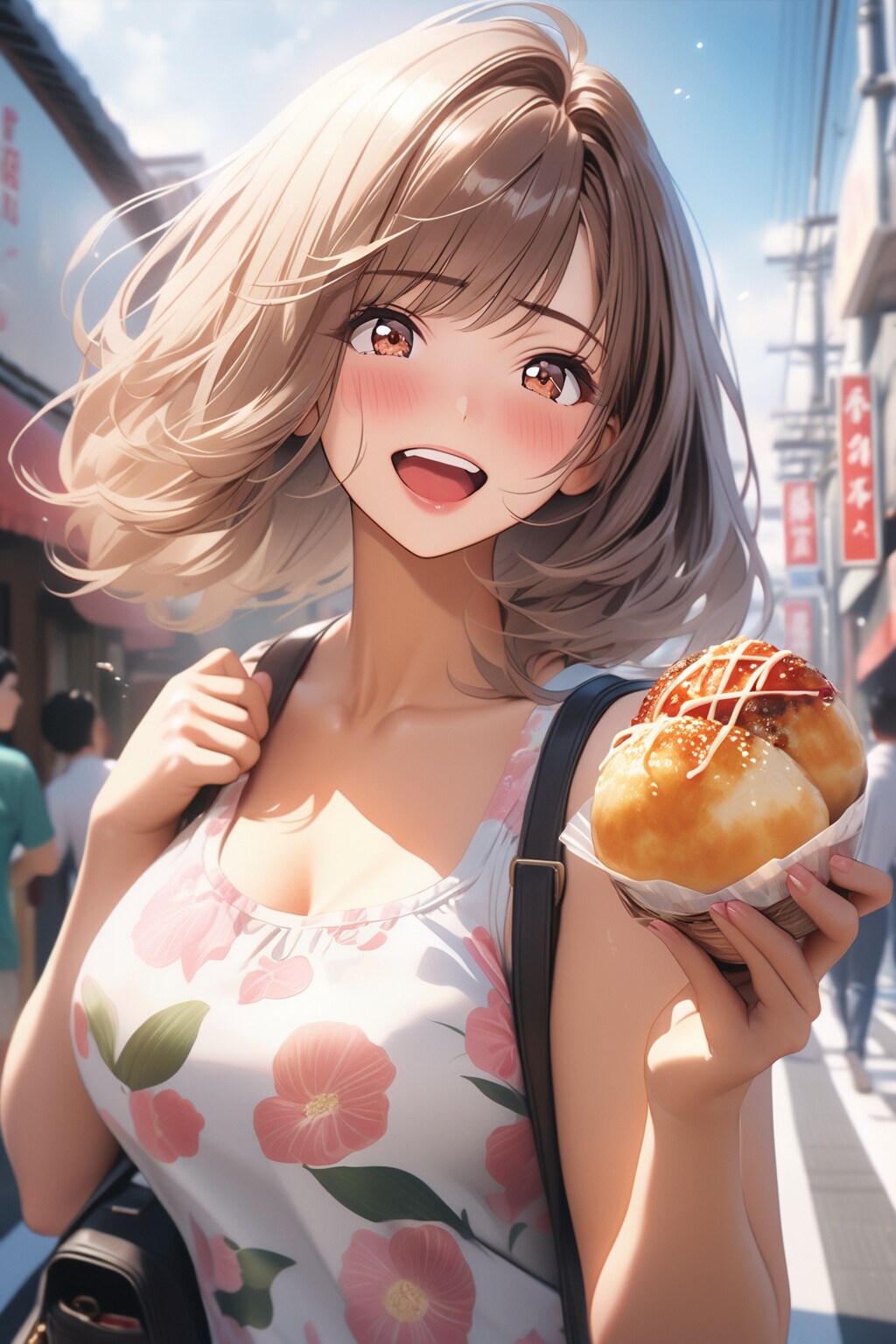大阪でたこ焼き食べ歩き♪