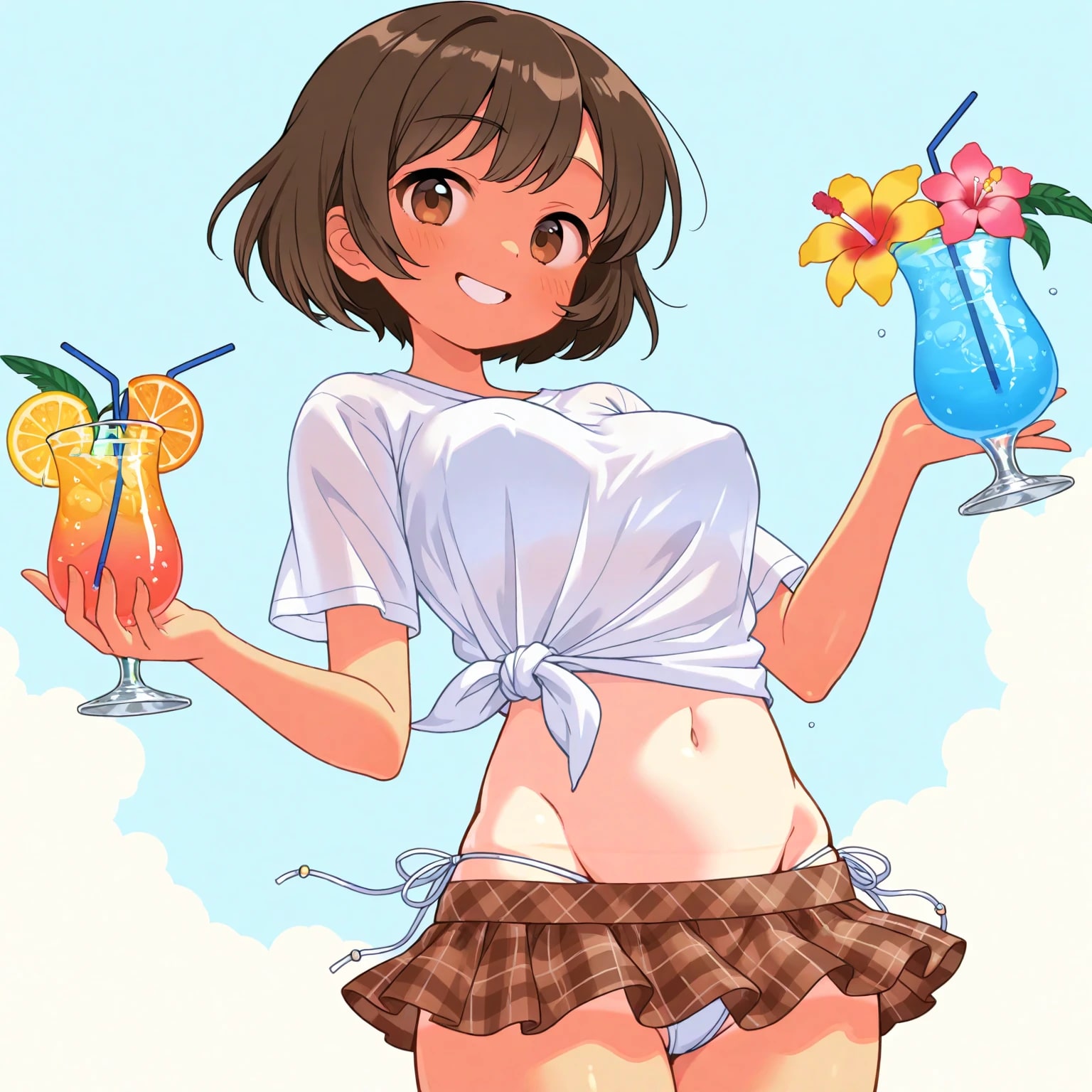 清瀬こむぎとトロピカルドリンク