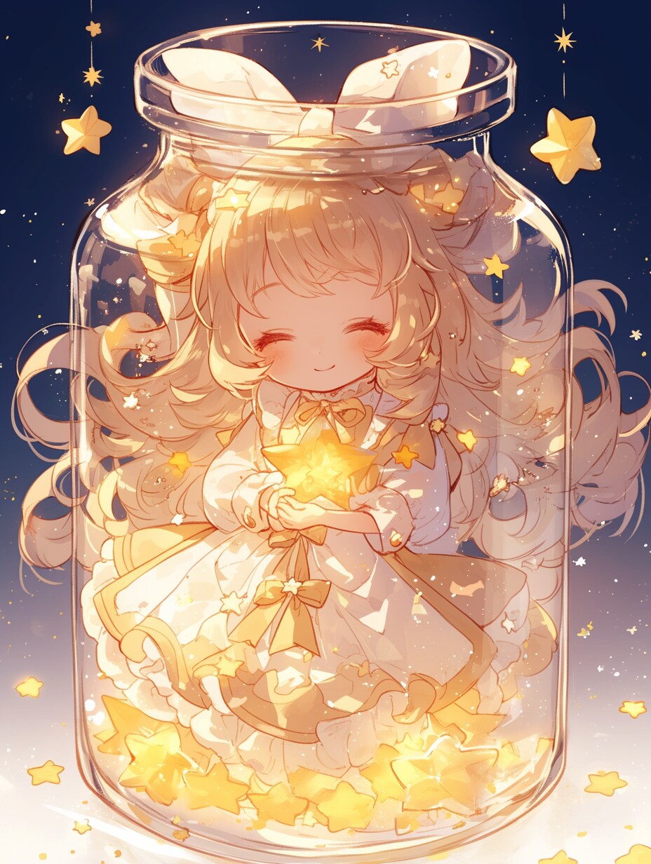 「瓶詰の少女」黄53 | の人気AIイラスト・グラビア