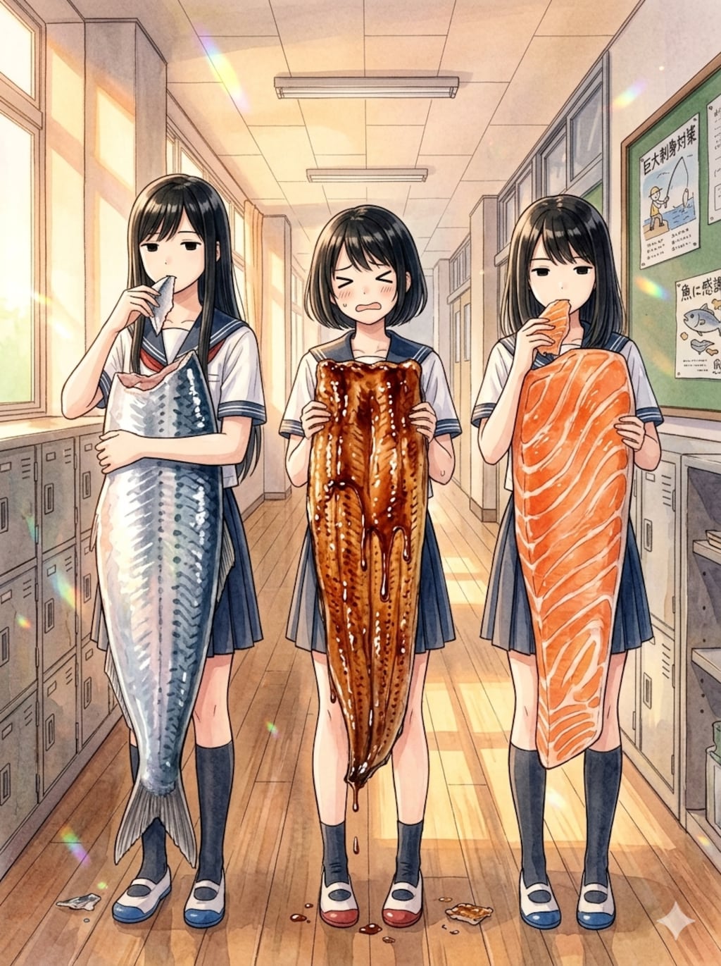 シャリの気持ちが分かるまで廊下に立ってなさい