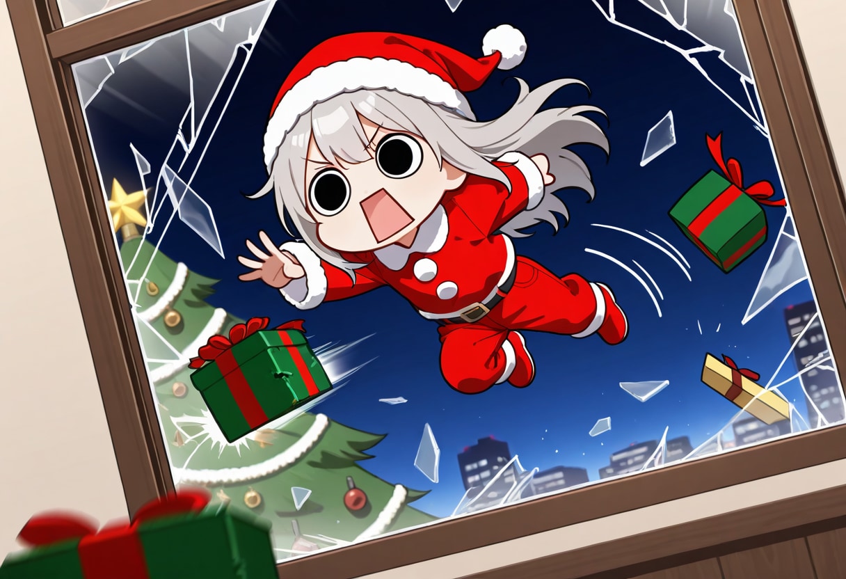 クリスマスプレゼントを投げ入れてしまいよったえらいこっちゃ嬢 | の人気AIイラスト・グラビア