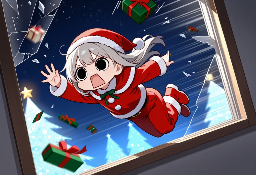 クリスマスプレゼントを投げ入れてしまいよったえらいこっちゃ嬢