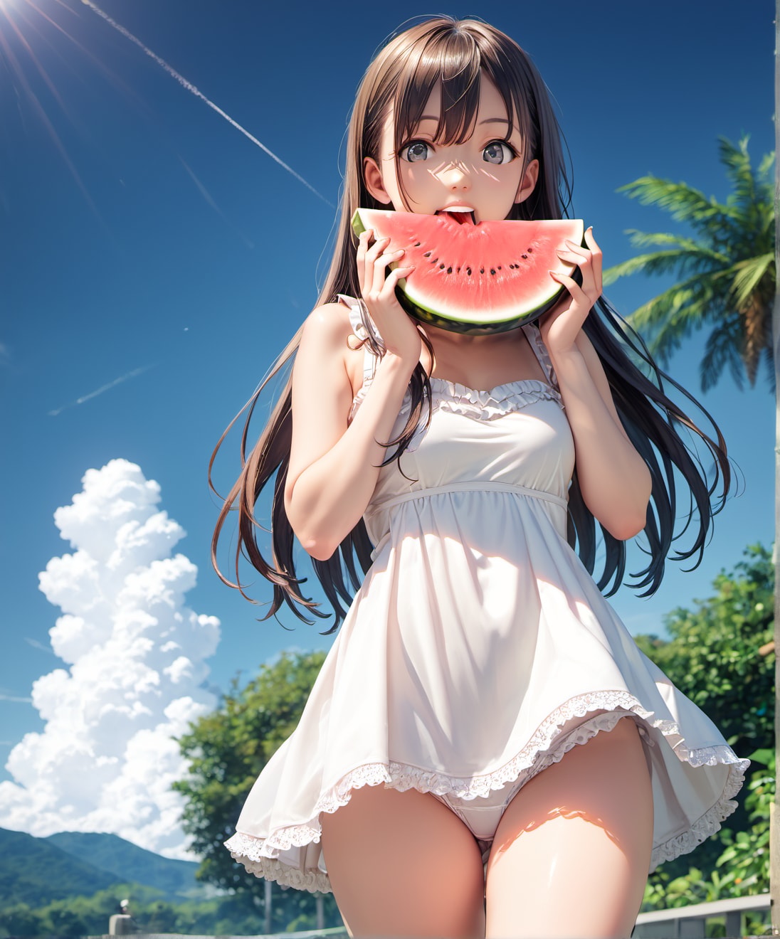 すいかとアンスコ | の人気AIイラスト・グラビア