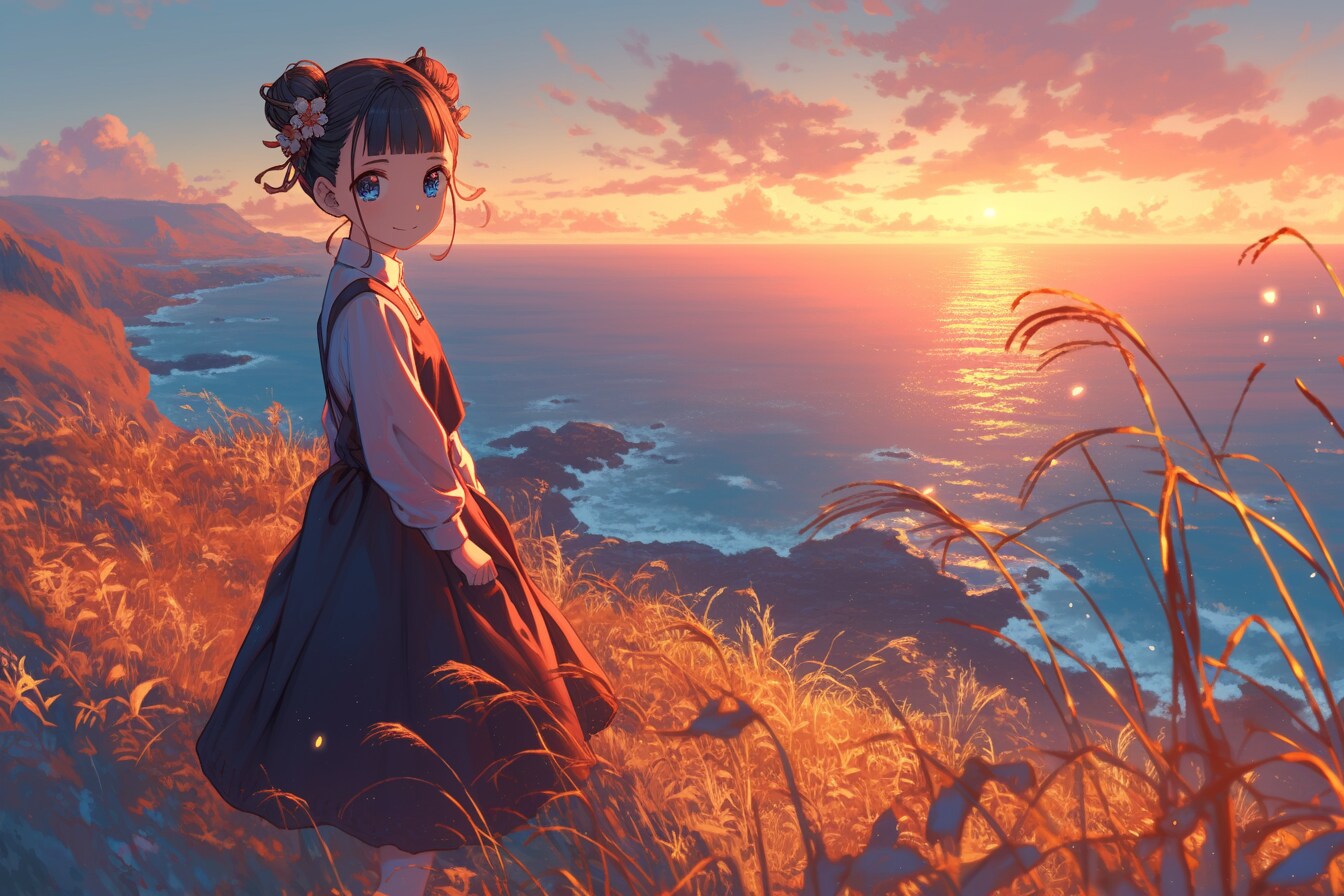 夕暮れのおだんごちゃん🍡✨220 | の人気AIイラスト・グラビア