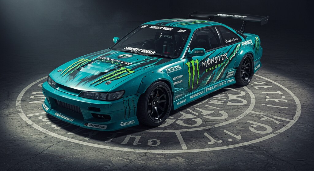 モンスターエナジーリバティーウォークS14シルビアのドリ車