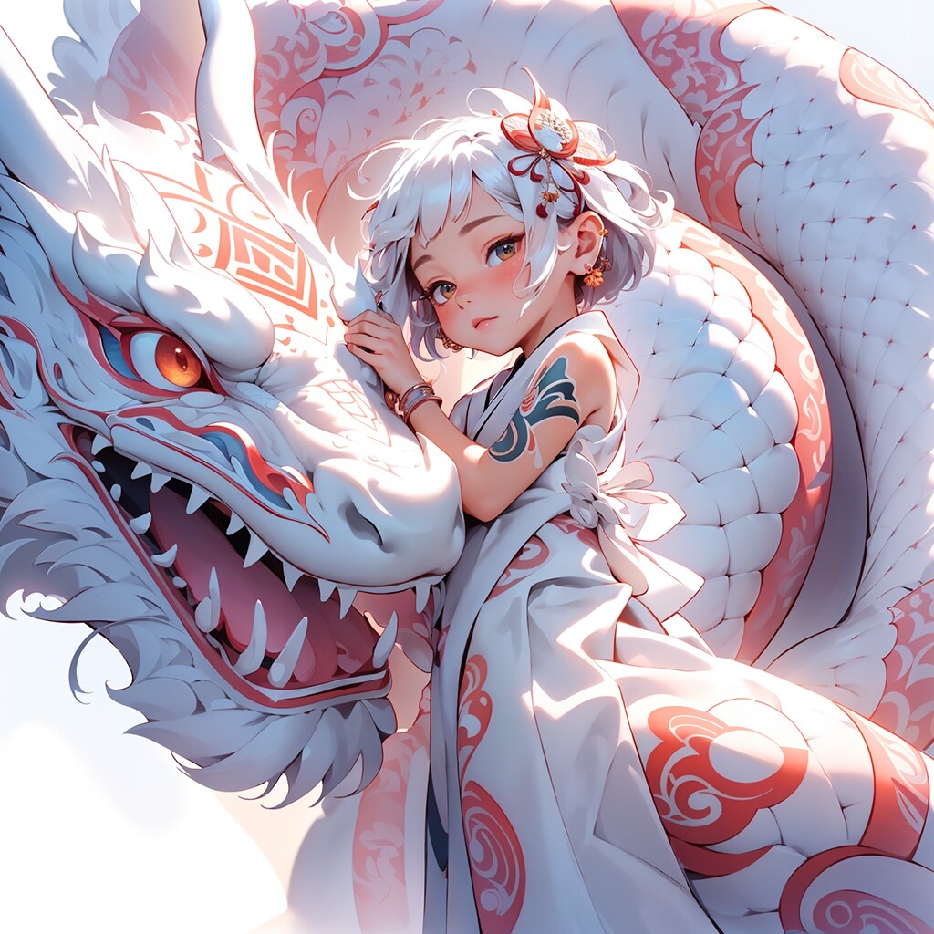 ドラゴンガール　紅　白
