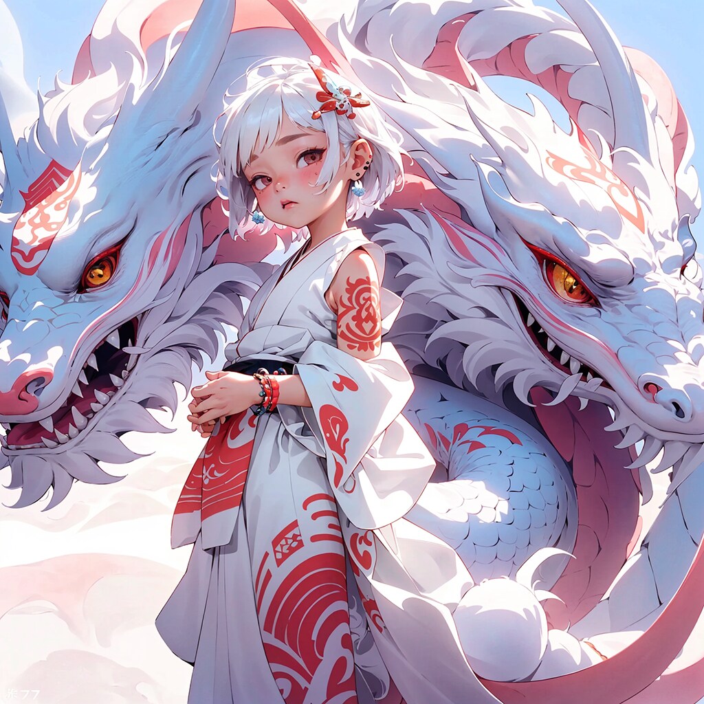 ドラゴンガール　紅　白