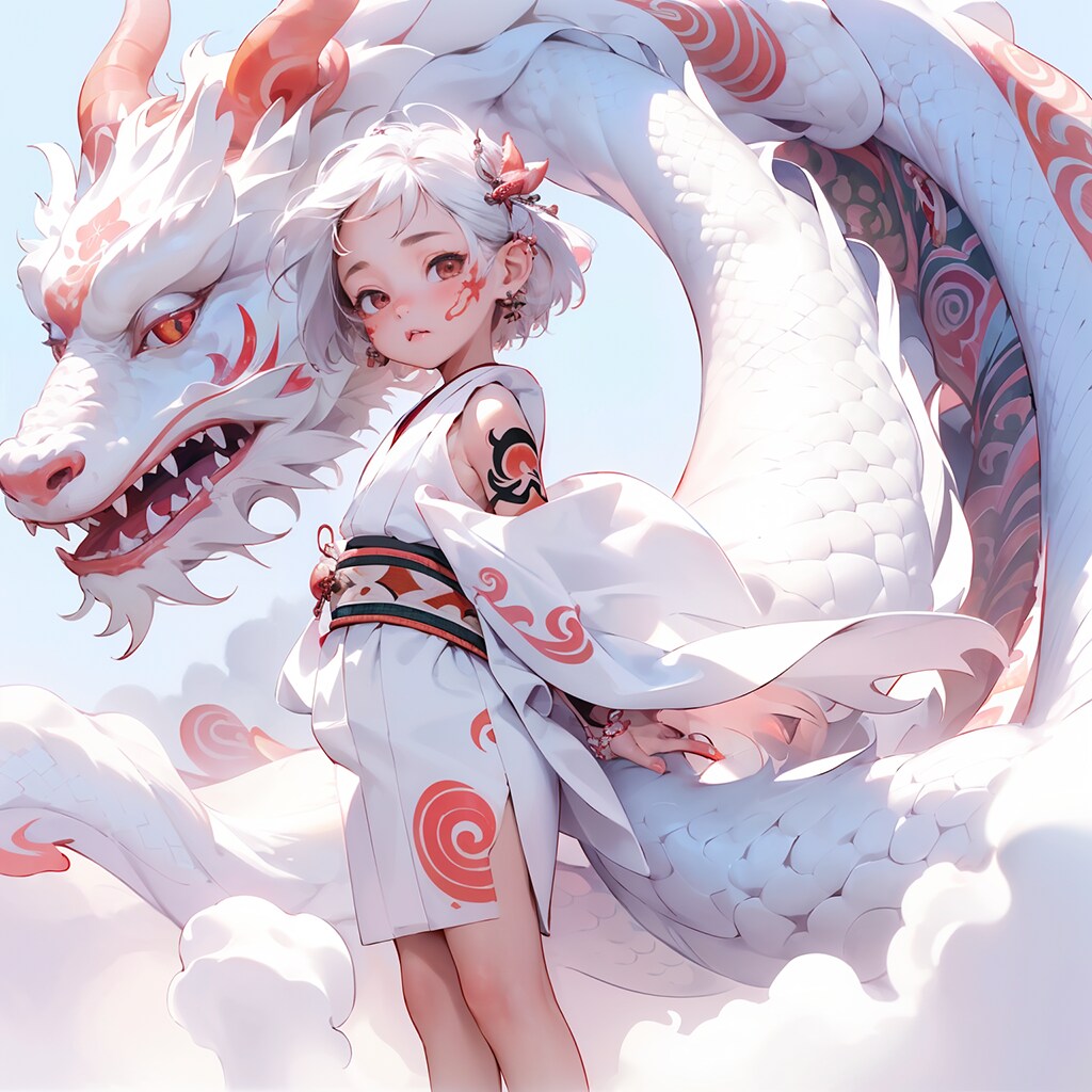ドラゴンガール　紅　白