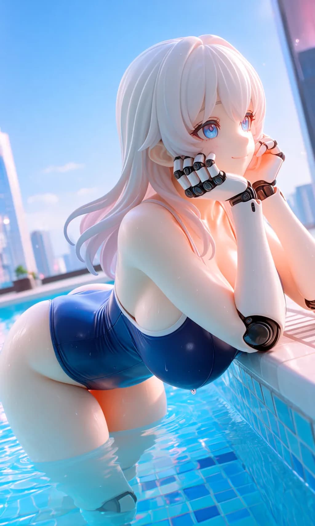 異世界制服少女達　メカ娘　スク水　アクリルドールフィギュア
